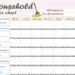 Free Printable Weekly Chore Charts Chore Chart For Adults Printable
