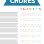 Free Printable Weekly Chore Charts Paper Trail Design