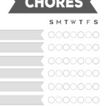 Free Printable Weekly Chore Charts Paper Trail Design