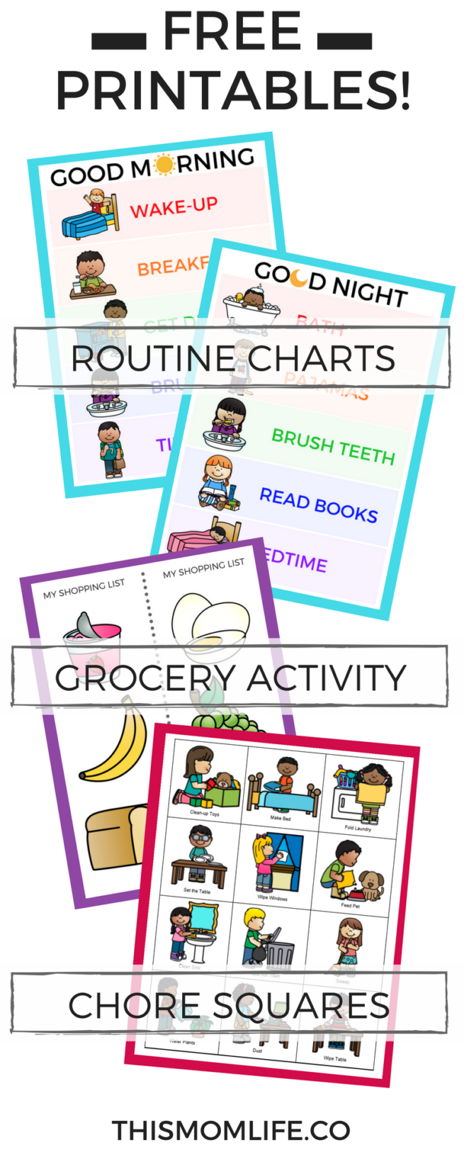 Free Printables Morning Routine Kids Chore Chart Kids Daily Routine 