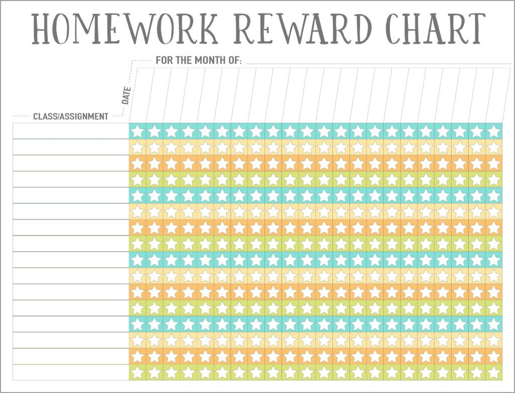 Homework Reward Charts Free Printables Live Craft Eat Homework