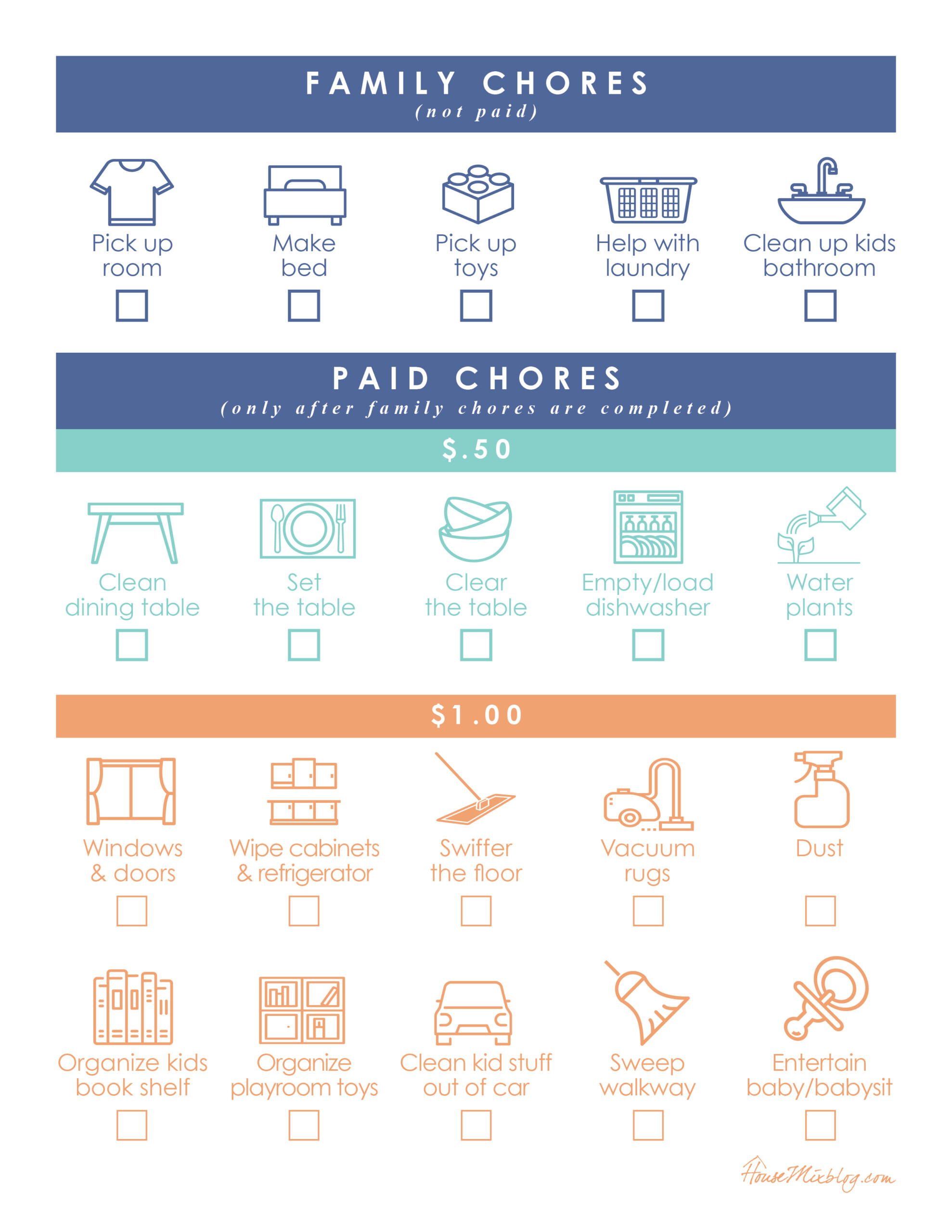 how-to-earn-money-chore-chart-allowance-chore-chart-for-kids-etsy