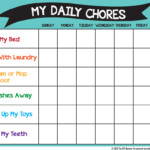 Make A Preschool Chore Chart Free Printable The DIY Mommy