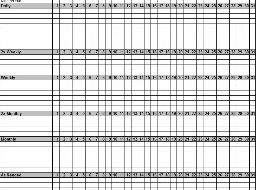 MonthlyChoresChart Monthly Chores Chart