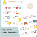 Morning Routine Chart Kids Chores Chart Routine Chart For Etsy Kids