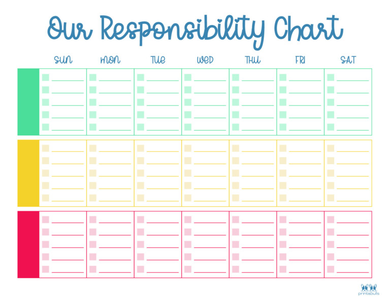 Multiple Children Chore Charts 10 Free Printable Charts Printabulls ...