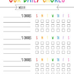 Multiple Children Chore Charts 10 Free Printable Charts Printabulls