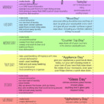 My Quirky Weekly Cleaning Chart Free Printable Weekly Cleaning