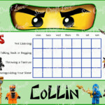 Ninjago Behavior Chore Chart Digital Printable