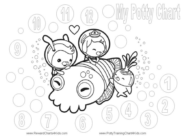 Octonauts Potty Training Charts Cartoon Coloring Pages Coloring 