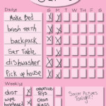 Pink Printable Chore Chart editable Chore Chart daily Etsy