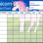 Pink Unicorn Chore Chart Rooftop Post Printables