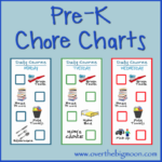 Pre K Chore Charts Over The Big Moon