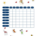 Preschool Chore Chart Template In Microsoft Word Template