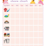 Princess Chore Chart Chore Chart Printable Chore Chart Chores For Kids