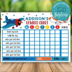 Printable Airplane Reward Chart Instant Download Bobotemp