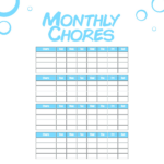 Printable Calendar Chore Chart Free Printable Chore Charts To Help