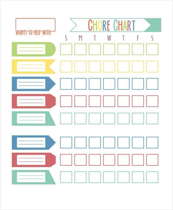 Free Printable Chore Chart For 4 Year Olds - With Pictures!