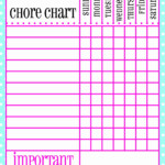 Printable Chore Chart Template Awesome Free Printable Chore Chart
