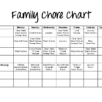 Printable Family Chore Chart