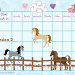 PRINTABLE Personalized Kids Chore reward Chart Horses 3 Etsy