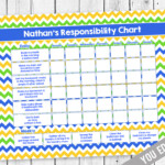 Printable Teen Chore Chart Reward By SugarPickle Designs On Zibbet