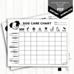 Puppy Care Chart PRINTABLE Dog Chore Chart For Kids New Etsy