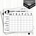 Puppy Care Chart PRINTABLE Dog Chore Chart For Kids New Etsy