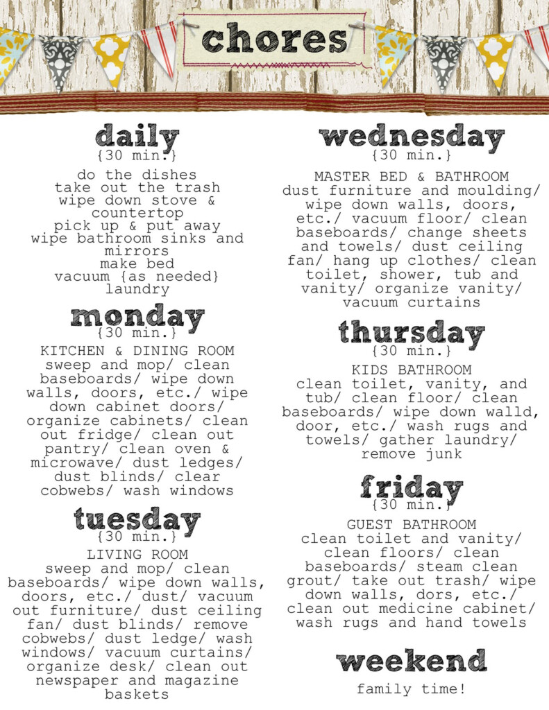 Rustic Modern Chore Chart