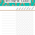 Summer Chore Charts FREE PRINTABLES SECRETS For Enforcing Them