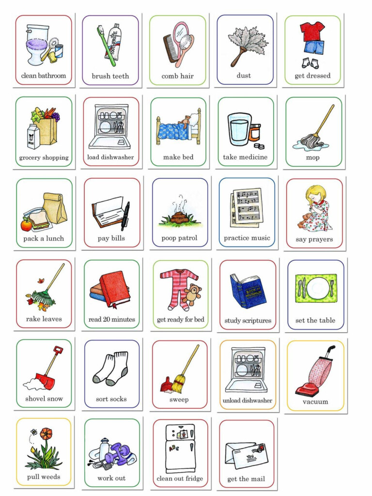 Susan Fitch Design Job Chart Chore Chart Kids Job Chart Kids 