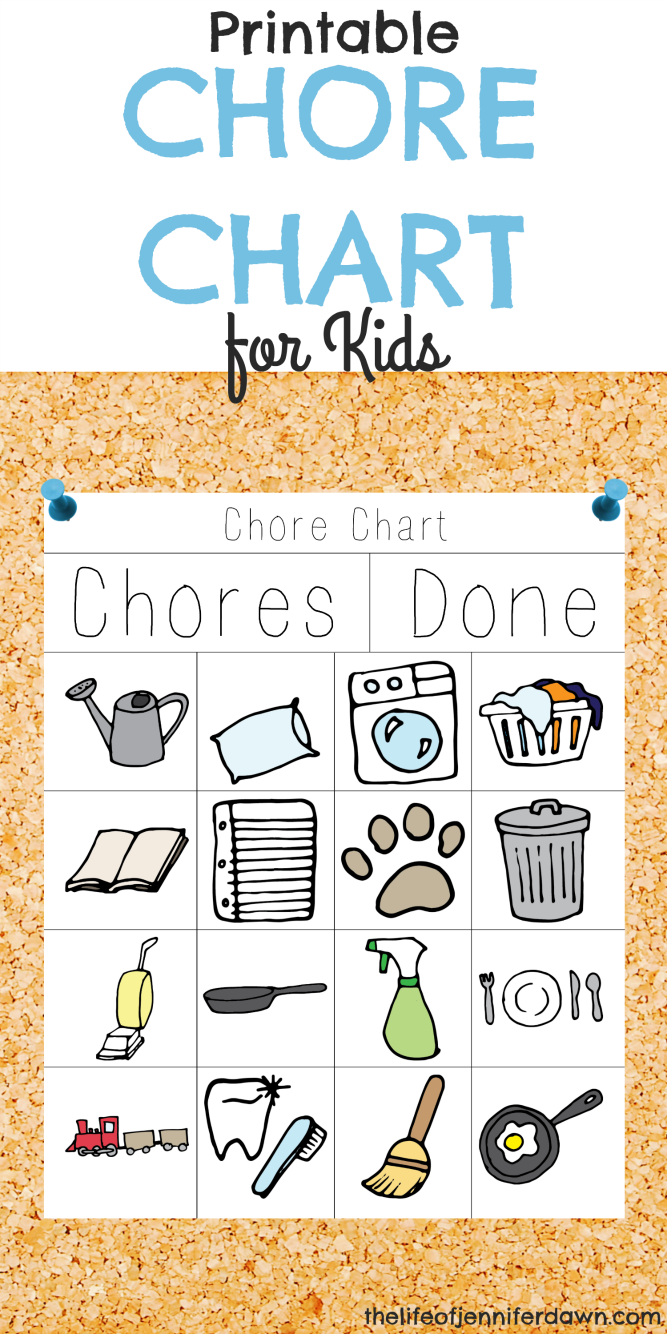 The Life Of Jennifer Dawn Printable Chore Chart For Kids