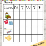 Toddler Chore Chart Printable