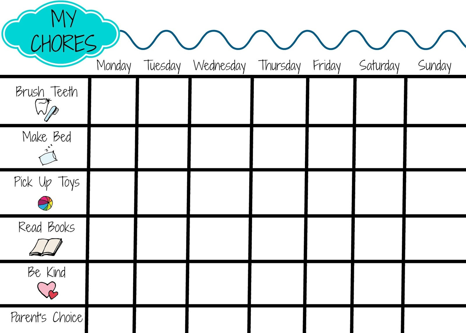 Try This FREE Printable Chore Chart For Kids