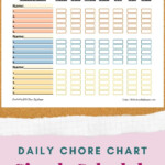 Weekly Chore Chart For 3 Kids Printable Chore List Etsy In 2020