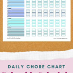 Weekly Chore Chart For 4 Kids Printable Chore List Etsy In 2020