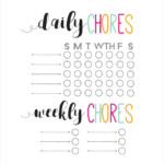 Weekly Chore Chart Template 24 Free Word Excel PDF Format Download