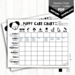 Weekly Puppy Care Chart PRINTABLE Dog Chore Chart For Kids Etsy
