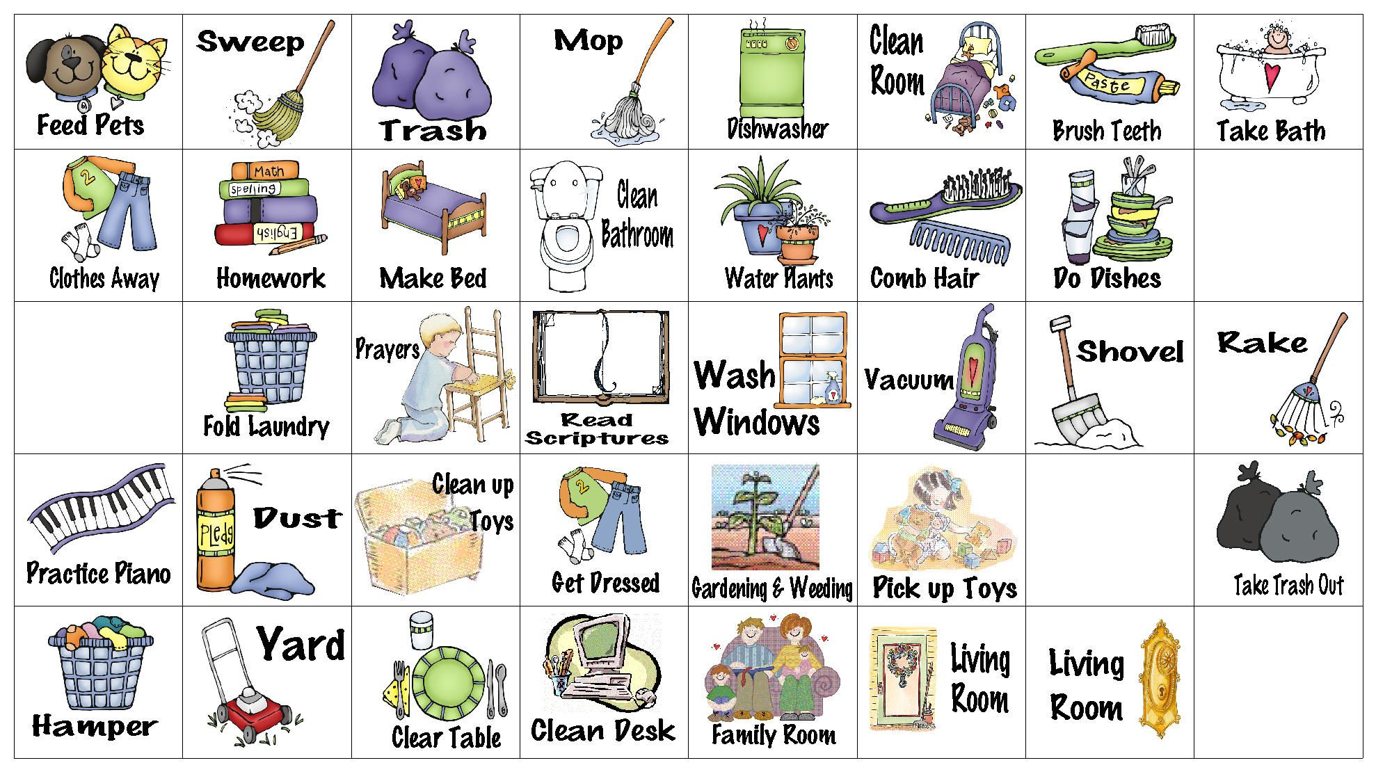 Wfmw Chore Chart Graphics Amy s Wandering Chore Chart Kids 